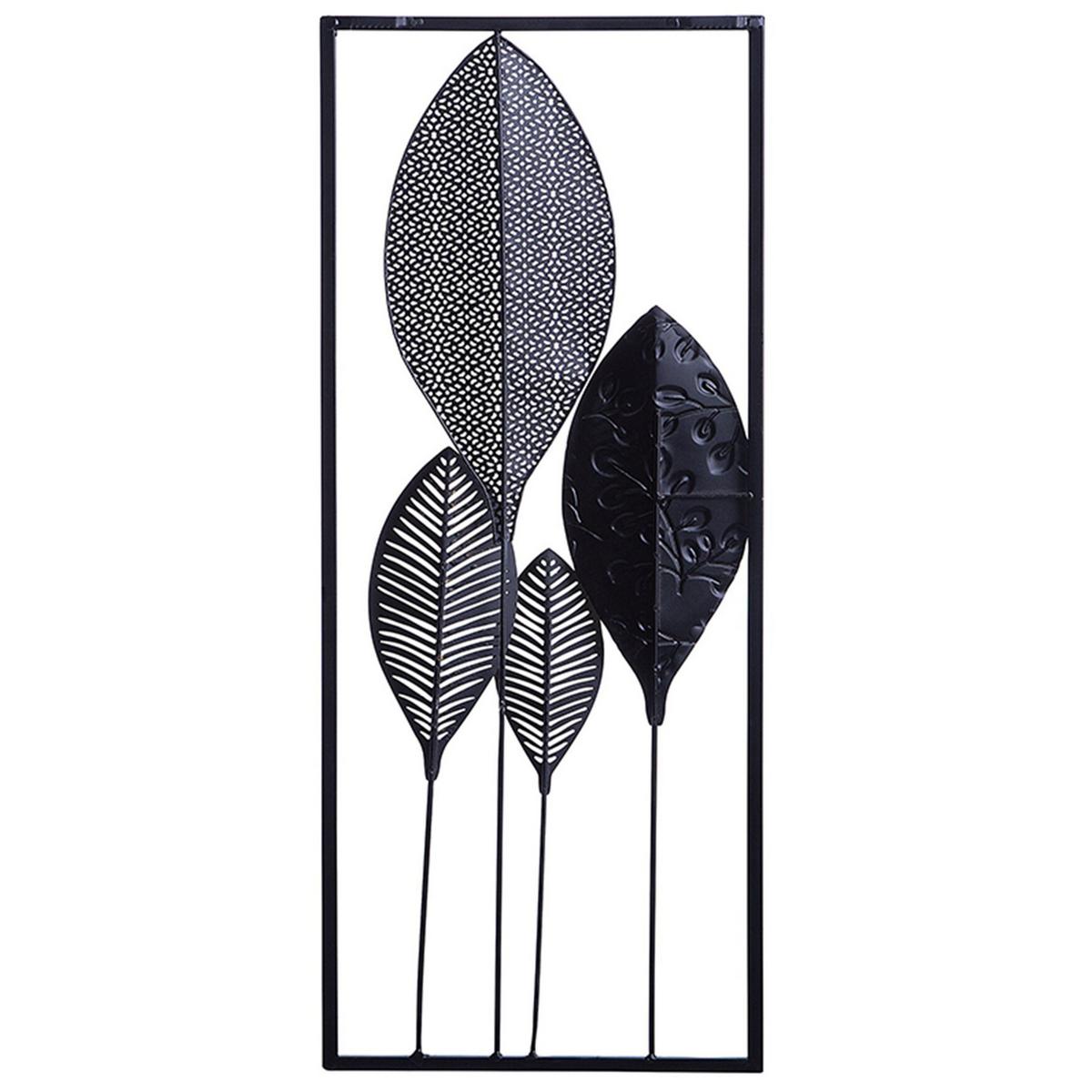 WANDDEKORATION Metall grün/gold/schwarz Platinum - Grün, Metall (29/75/2cm) - Beliani