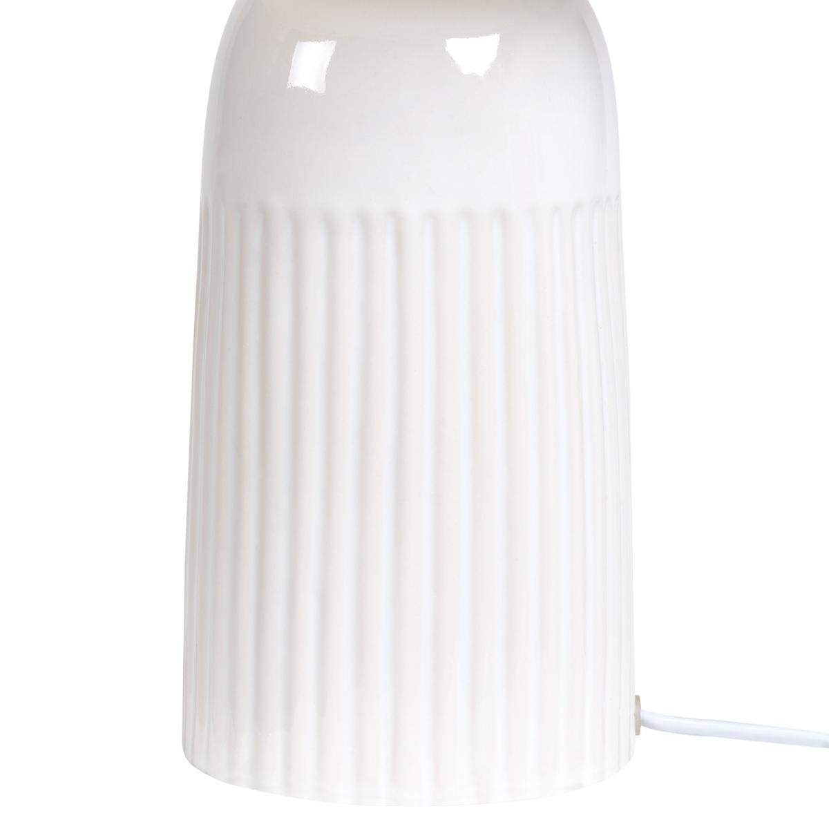 TISCHLAMPE Keramik Cremeweiß Saliente - Creme, Stein (26/26/50cm) - Beliani