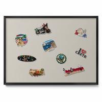 MAGNETTAFEL 70x50 cm Schwarzer Rahmen Cremefarben - Champagner, Metall (70/50/0.4cm) - TULUP