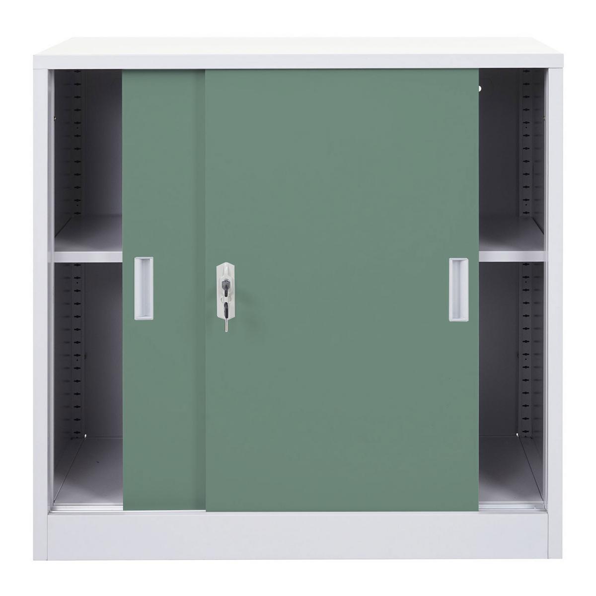 AKTENSCHRANK Green - Grün, Metall (90/90/45cm) - MCW