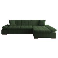 ECKSOFA Malwi Cord, Seite: Rechts - Dunkelgrün, Holz/Textil (278/161cm) - MIRJAN24