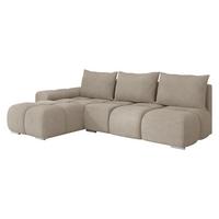 ECKSOFA Bestii, Seite: Links - Beige/Schwarz, Holz/Kunststoff (270/183cm) - MIRJAN24