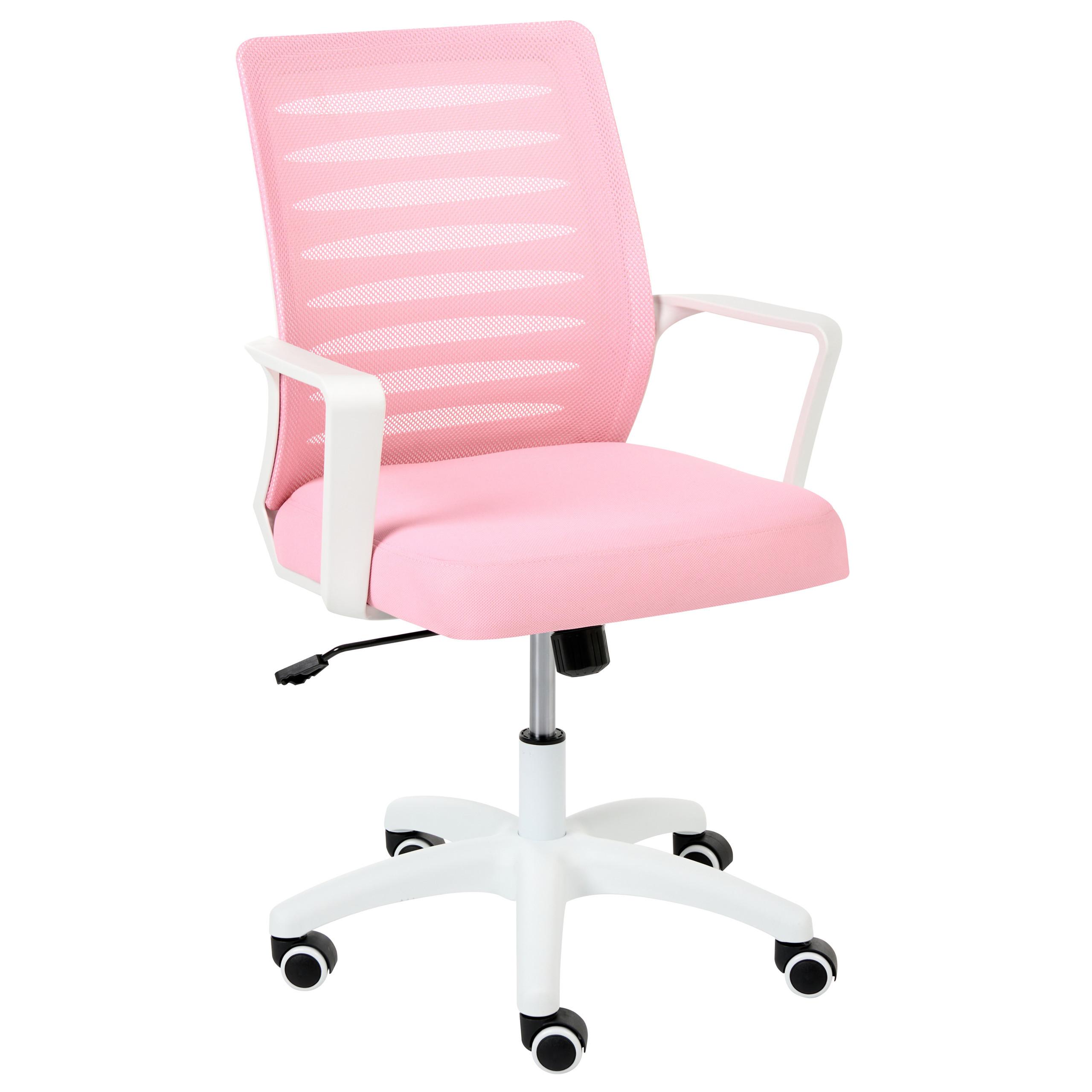 BÜROSTUHL Rosa Radiant - Pink, Textil (58/88/58cm) - Beliani