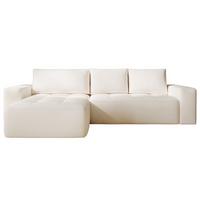 ECKSOFA Portland Creme Links - Creme, Holz/Kunststoff (165/250cm) - Graingold
