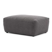 HOCKER Lennon aus Graphit Strukturstoff mit vielseitiger Nutzung - Graphitfarben/Schwarz, Holz/Kunststoff (102/42/76cm) - S-Style