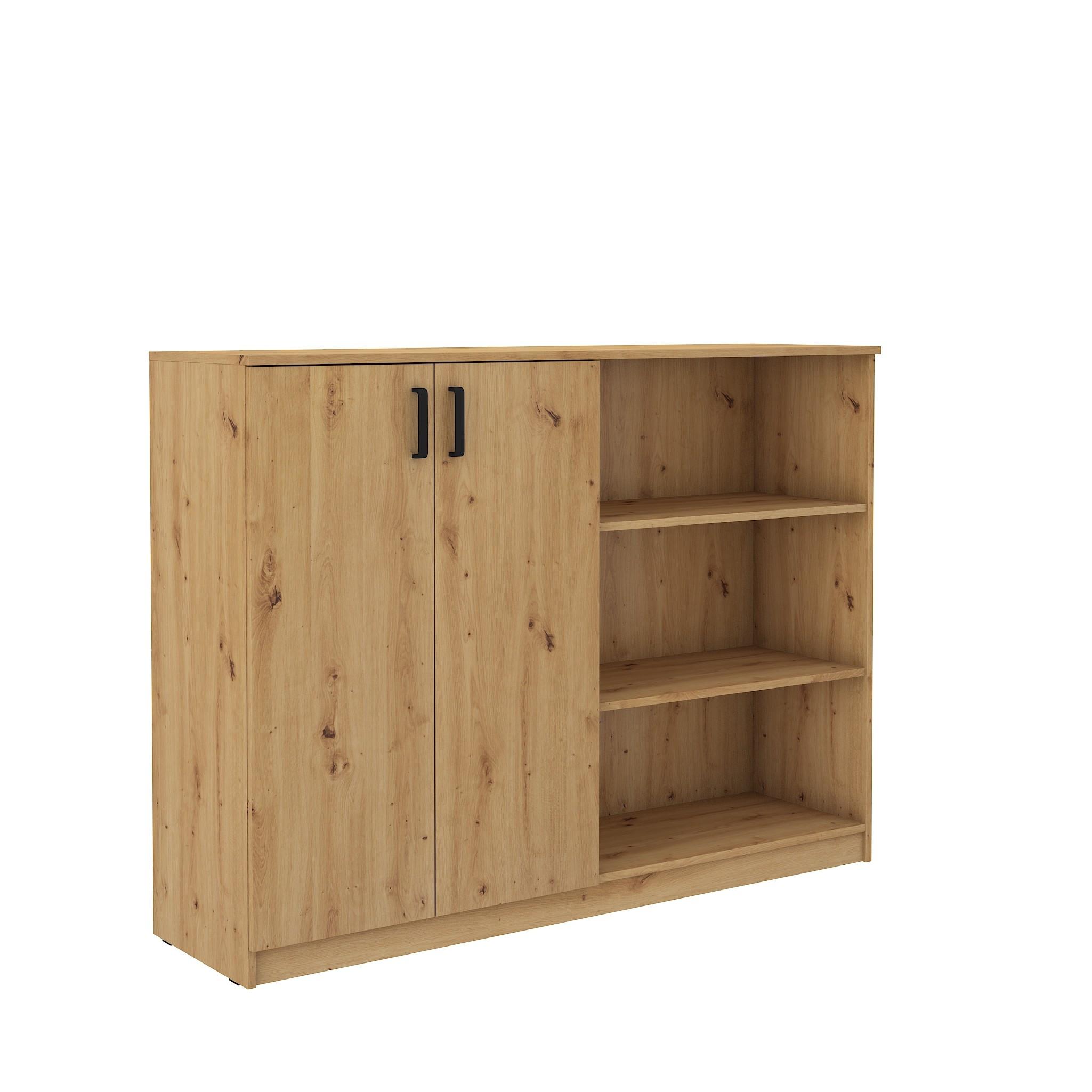 SIDEBOARD MALTESA 160/117/44 cm mit 2 Türen Eiche Artisan - Eiche Artisan, Holzwerkstoff (160/117/44cm) - MASSENO
