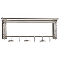 WANDGARDEROBE mit 6 Haken und Hutständer - 66/26/29 cm - Silberfarben, Metall (26/29/66cm) - Signature