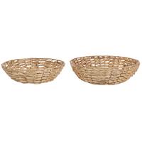 DEKOSCHALE Wasserhyazinthe beige Dalat - Beige, Naturmaterialien (11cm) - Beliani