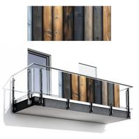 BALKON-SICHTSCHUTZ Holz - Dielen - Gemischt Balkon Deko 300x130 cm - Teakfarben, Kunststoff (300/130cm) - MuchoWow