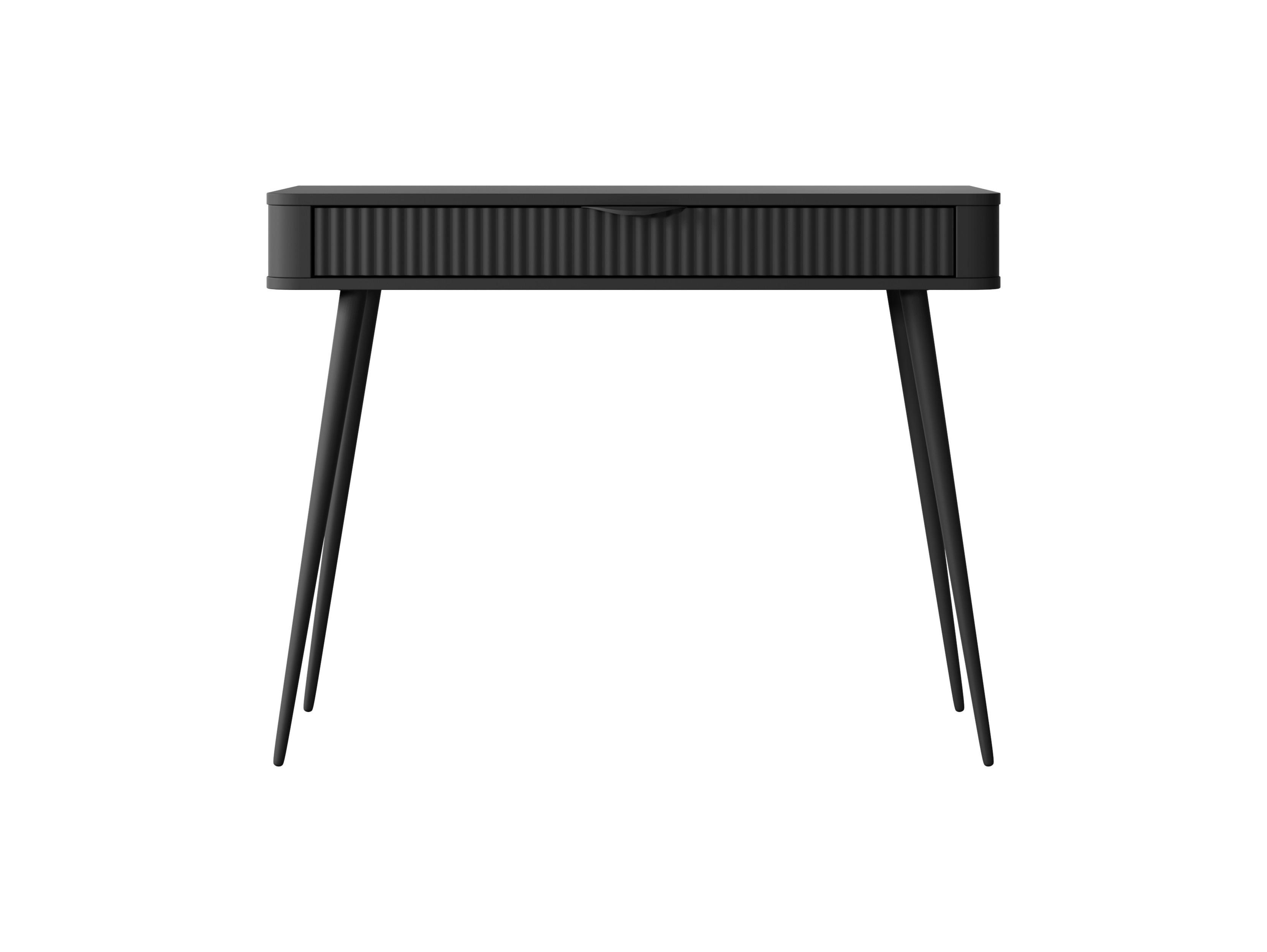 KONSOLENTISCH LANTANA 100,2/78/38 cm mit Schubladen, Schwarz - Schwarz, Holzwerkstoff (38/100.2/78cm) - MASSENO