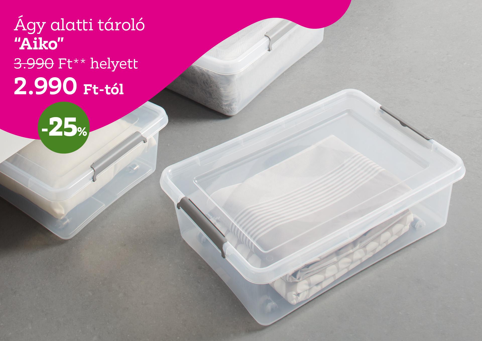 Ágy alatti tároló AIKO 3990 Forint helyett 2990 Forint, kedvezmény mértéke 25%