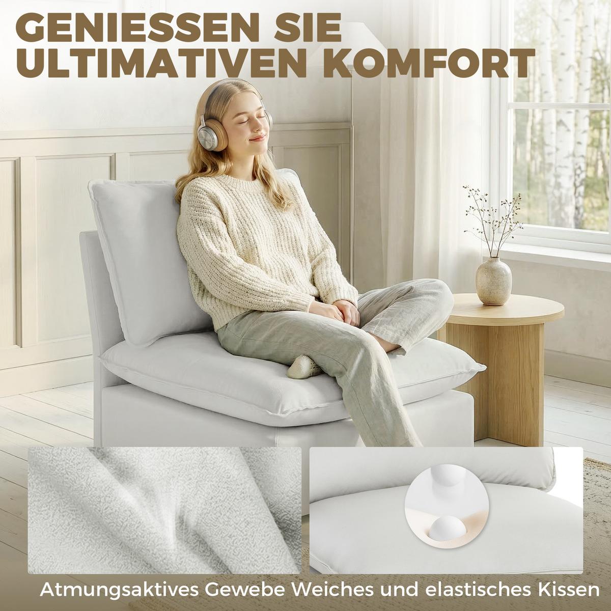 SESSEL aus Kunstleder & Schaumstoff Grau - Schwarz/Grau, Kunststoff (74/78/85cm) - HOMCOM
