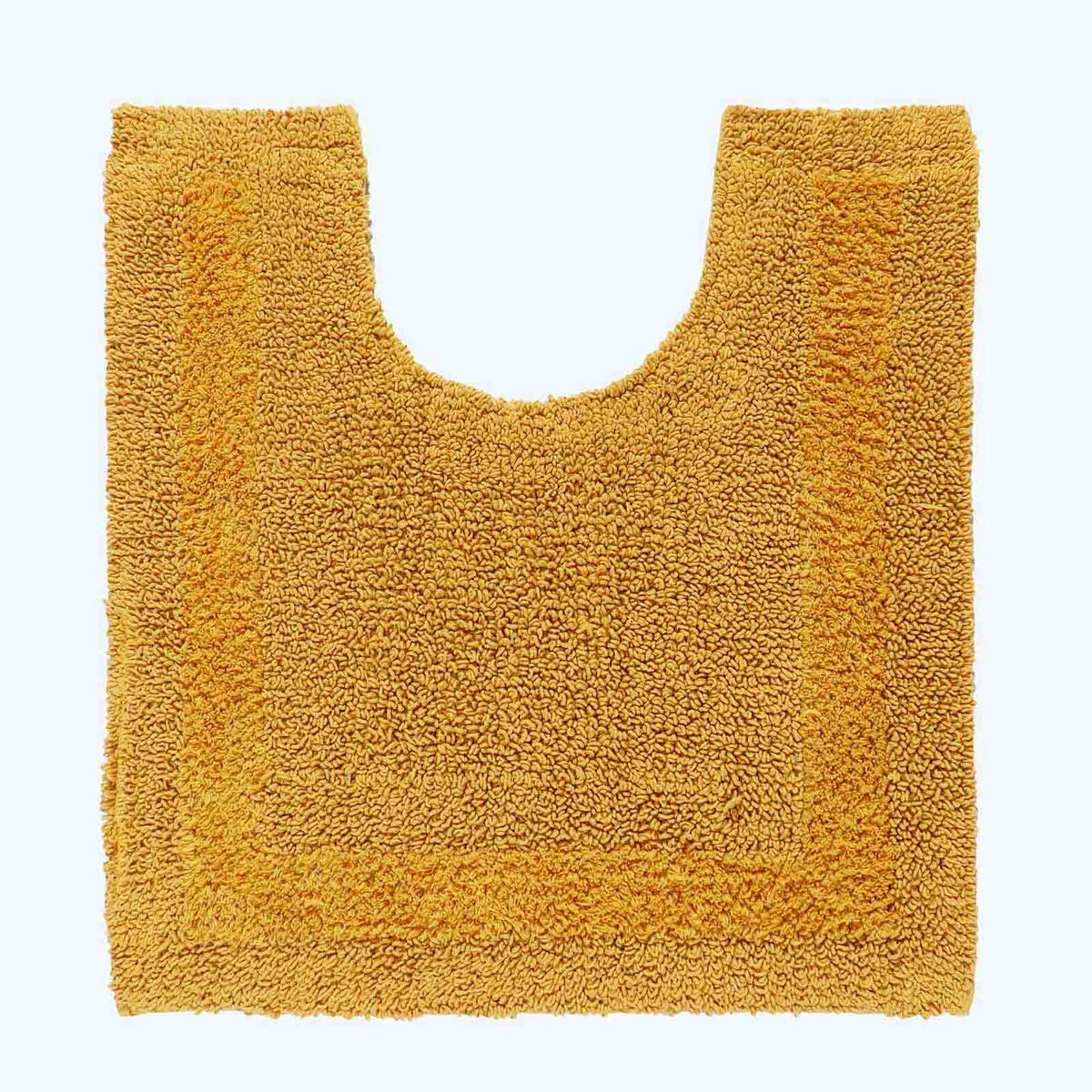 BADGARNITUR 2-teilig, Badematte & WC-Vorleger, wendbar - Gelb, Textil (50/80cm) - Homescapes