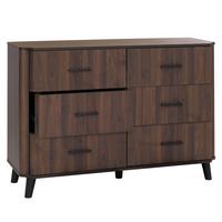 KOMMODE Walnuss Dekor - Walnussfarben, Holz (120/86/40cm) - MCW