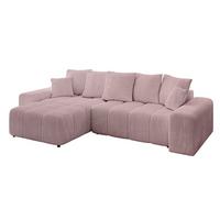 ECKSOFA Ottomane links ENIL-L 297x189x68 Rosa Cord - Rosa, Holzwerkstoff/Kunststoff (297/189cm) - ALTDECOR