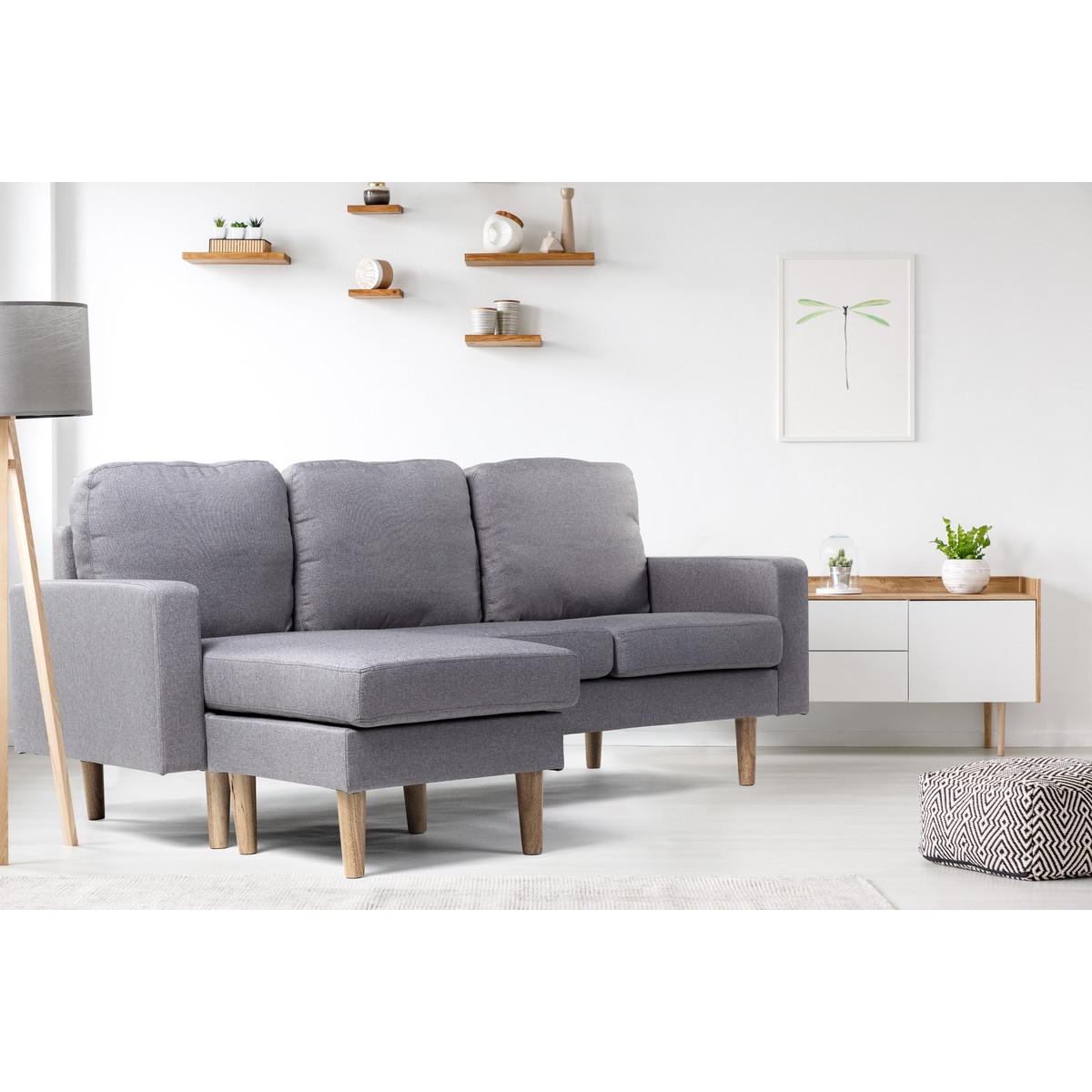 ECKSOFA gabby Grau - Grau, Textil (75/194cm) - Habitat Garten