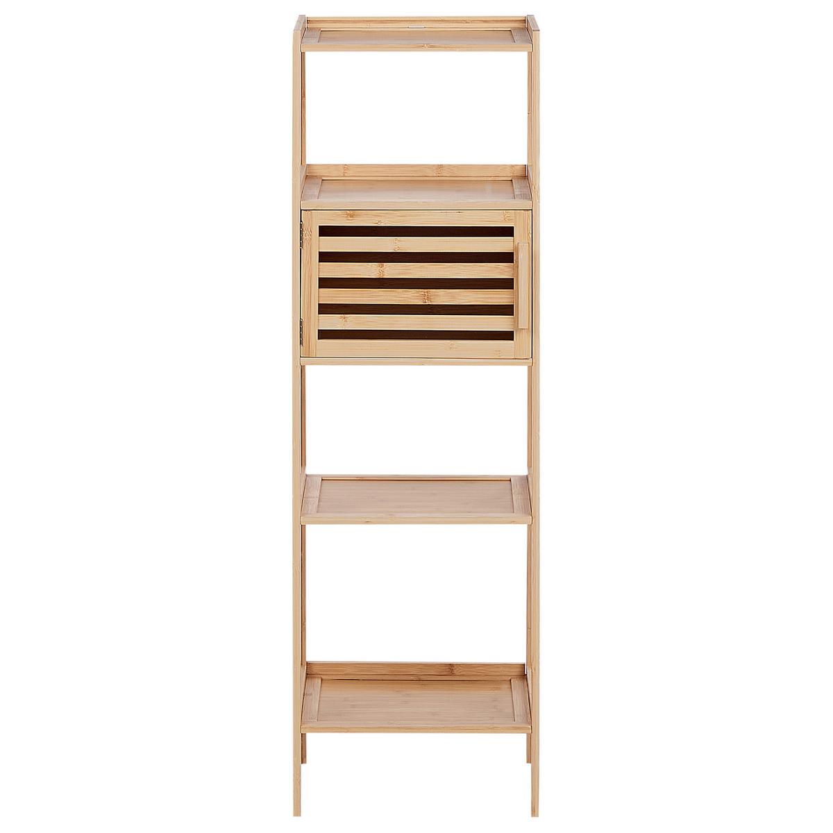 REGAL Bambus Hellbraun Lafayette - Braun, Holz (36/114/30cm) - Beliani