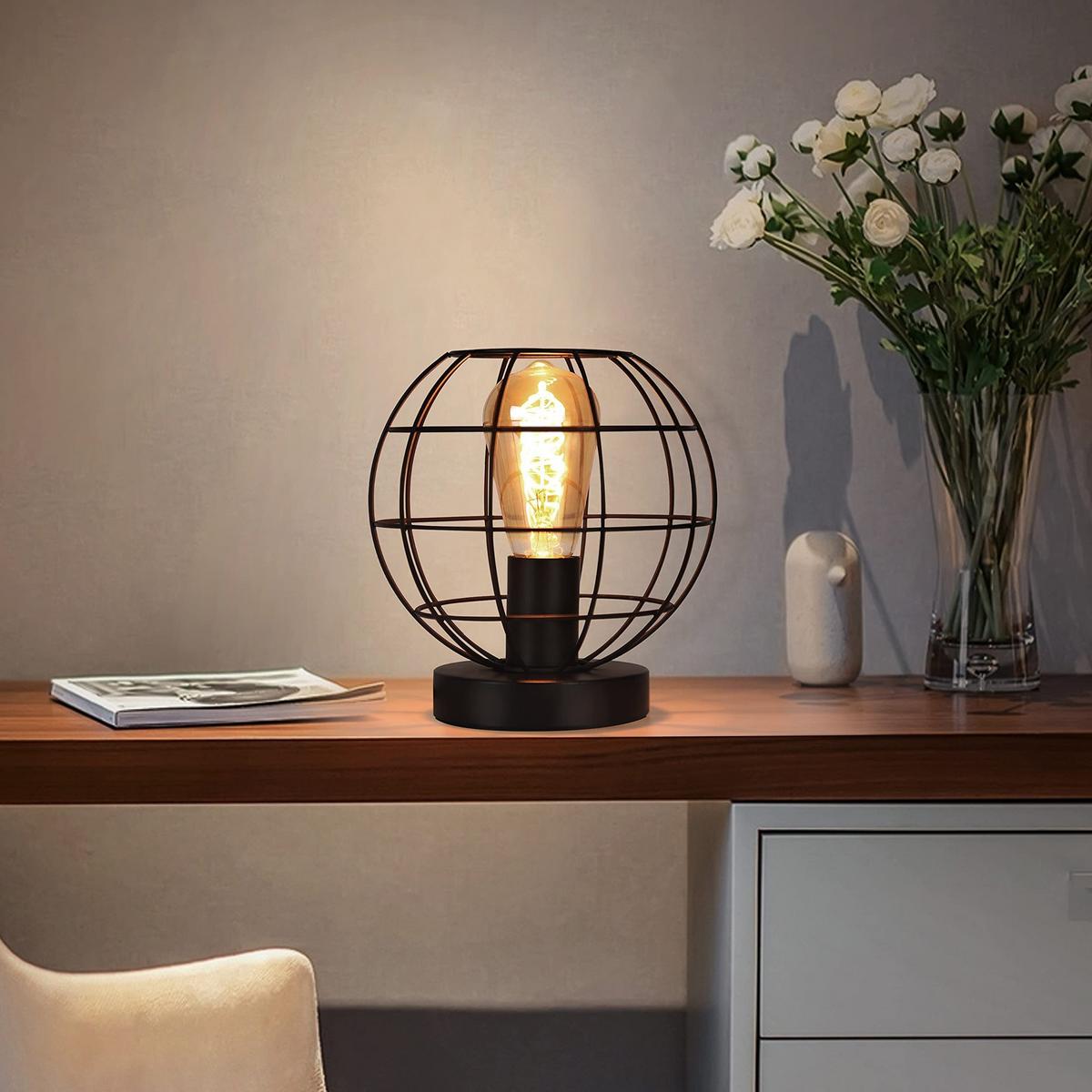 TISCHLAMPE Kaelen 19/19/20 cm - Schwarz, Metall (19/19/20cm) - ZMH