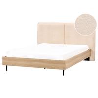 BETT mit Lattenrost 160x200 cm Beige Izernore - Beige, Textil (160/200cm) - Beliani