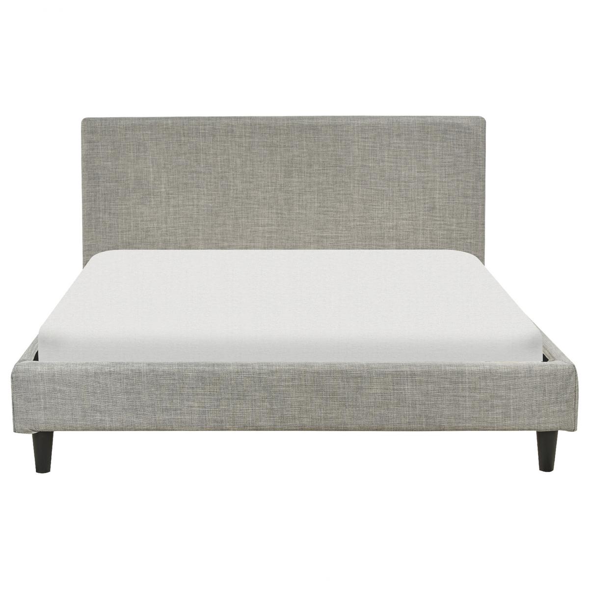 POLSTERBETT 140/200cm Hellgrau Fitou - Hellgrau, Textil (140/200cm) - Beliani