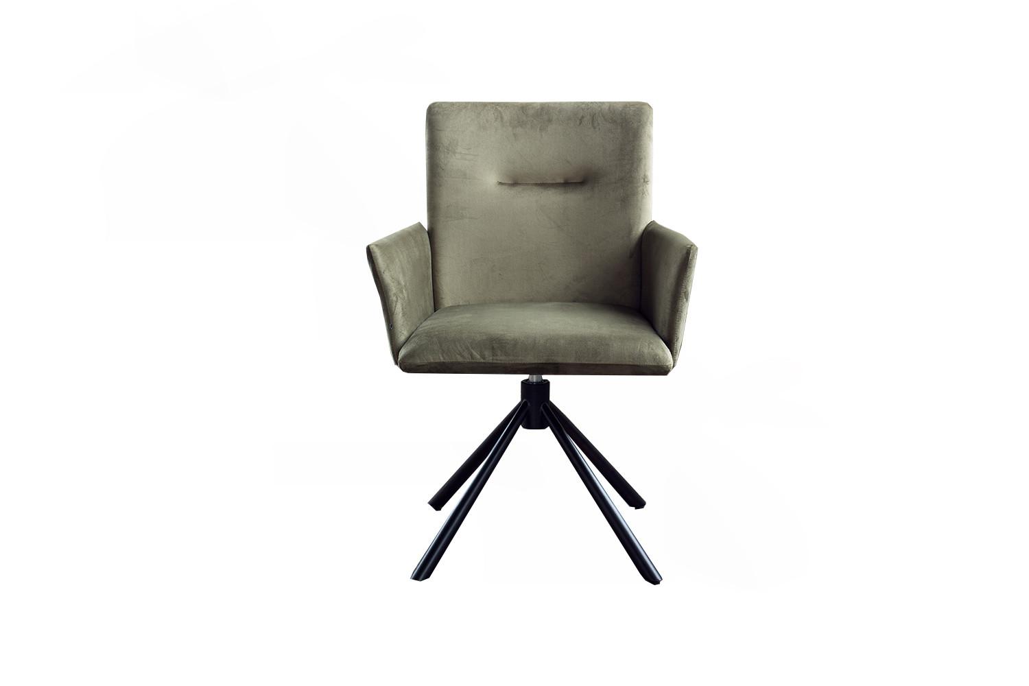 ESSZIMMERSTUHL KYRA Dunkelgrün Velvet Drehbar (360°) (1er-Set) - Dunkelgrün, Kunststoff/Textil (64/88/61cm) - KAWOLA