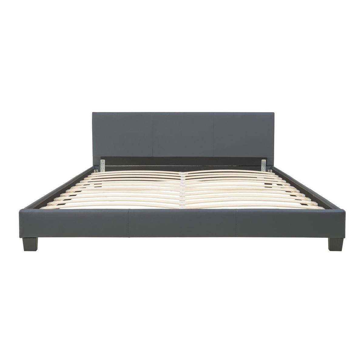 POLSTERBETT Albacete - Dunkelgrau, Textil (180/200cm) - Corium