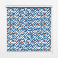 INNENROLLO - Fensterrollo - Rollo - 80x140 cm - Bunte Schuppen - Blau, Kunststoff (80/140/0.5cm) - TULUP