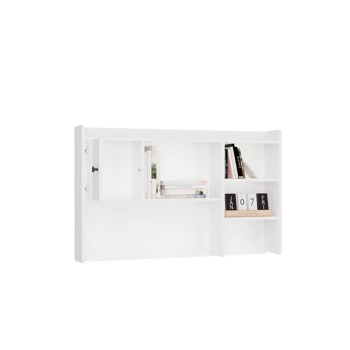REGAL-SCHREIBTISCH Weiß 114/70/18 - Weiß, Holzwerkstoff (90/50/70cm) - RAUMHIRSCH FURNITURE