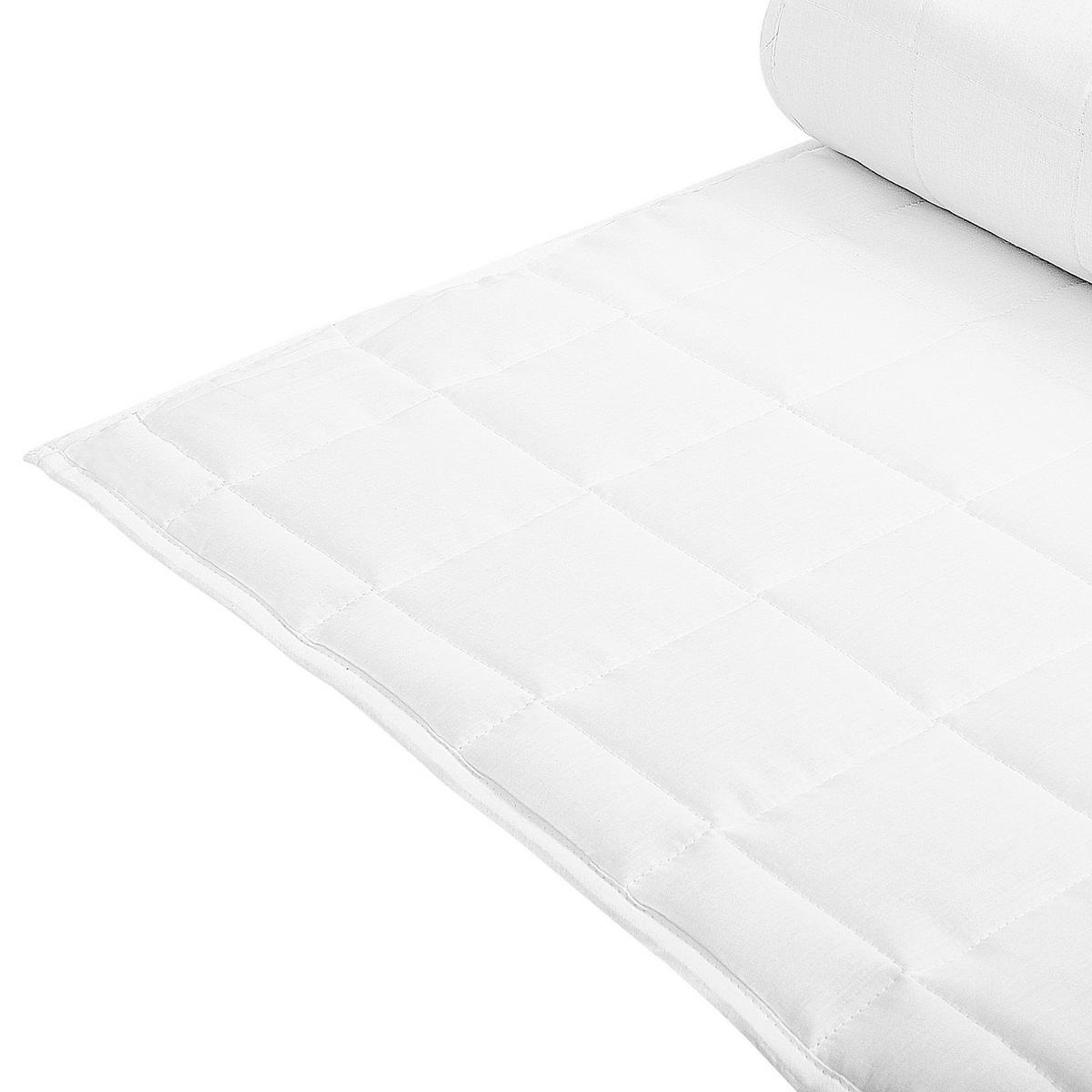SOMMERBETTDECKE Weiß 220/240 cm Annapurna - Weiß, Textil (220/240cm) - Beliani