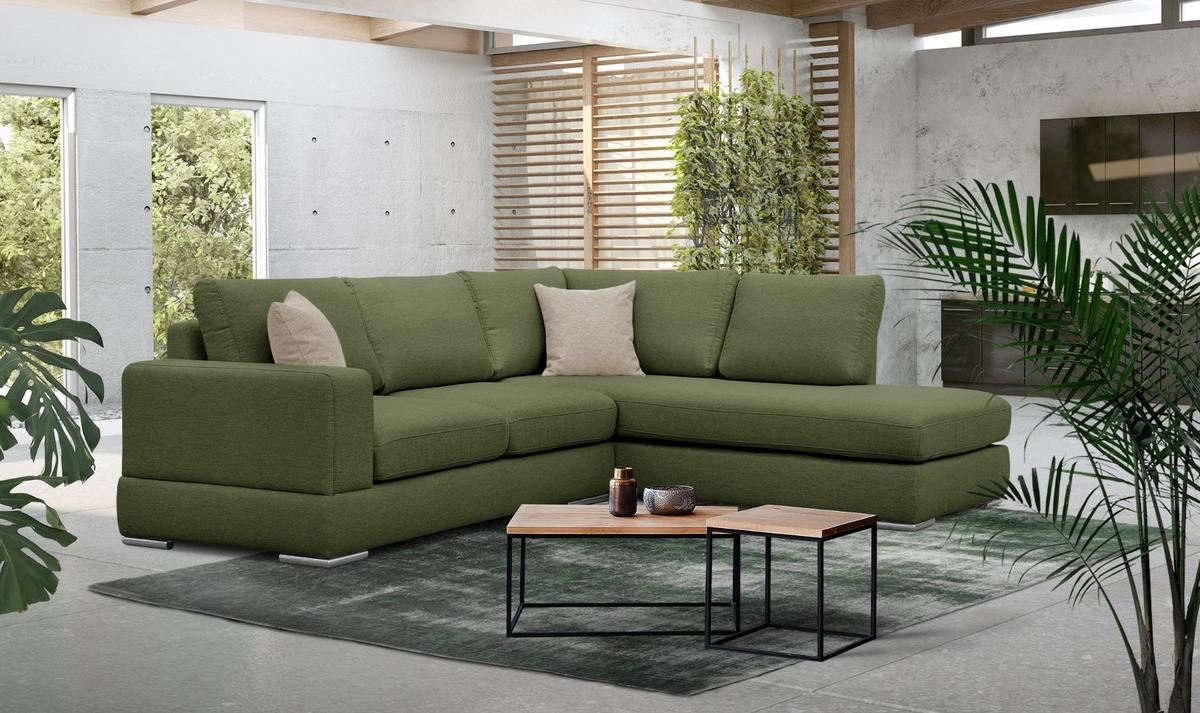 ECKSOFA OTTO 5-Sitzer, grün - Grün, Holzwerkstoff/Textil (279/219cm) - Wozimo
