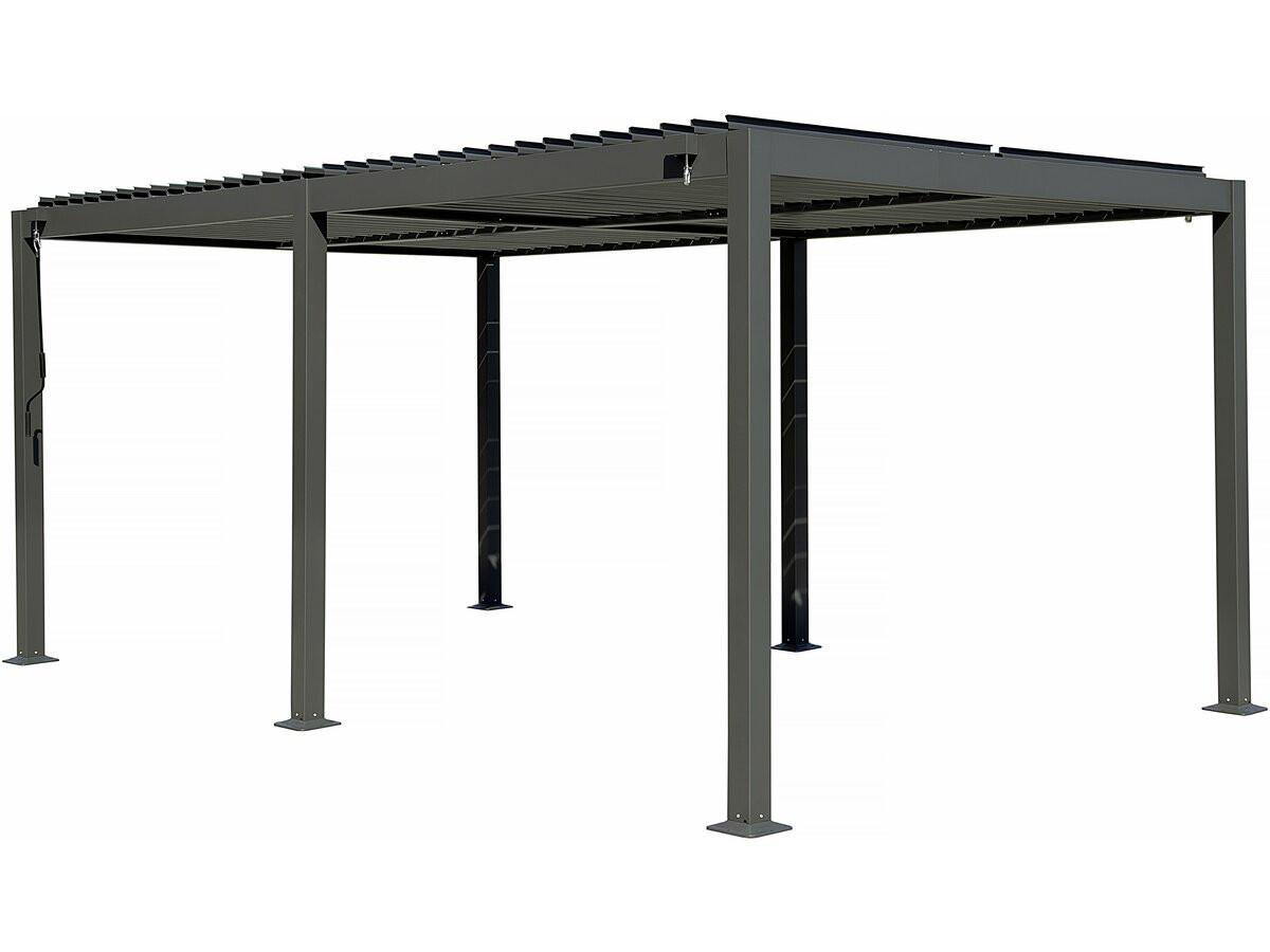 BIOKLIMATISCHE PERGOLA kensington Grau - Grau, Metall (298/220/498cm) - Habitat Garten