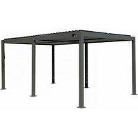 BIOKLIMATISCHE PERGOLA kensington Grau - Grau, Metall (298/220/498cm) - Habitat Garten