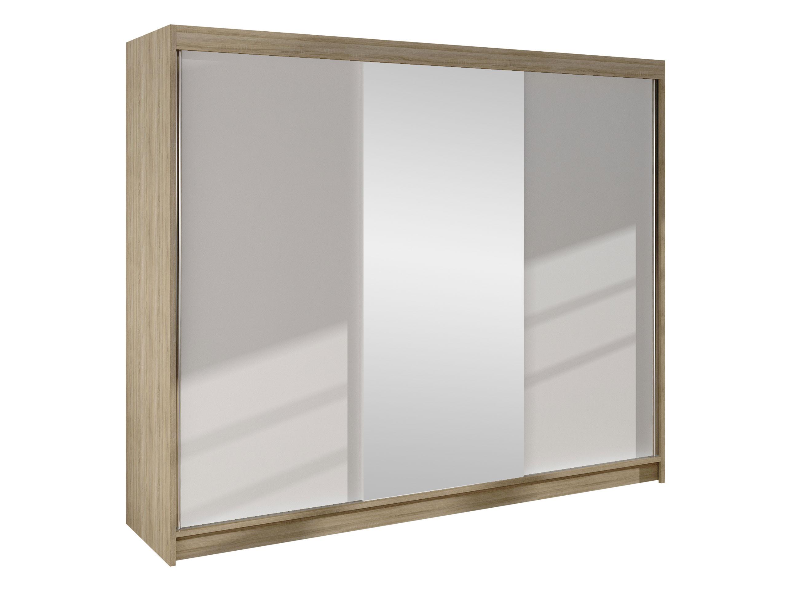 SCHWEBETÜRENSCHRANK Derby I - Naturfarben, Holzwerkstoff/Metall (200/215/58cm) - MIRJAN24