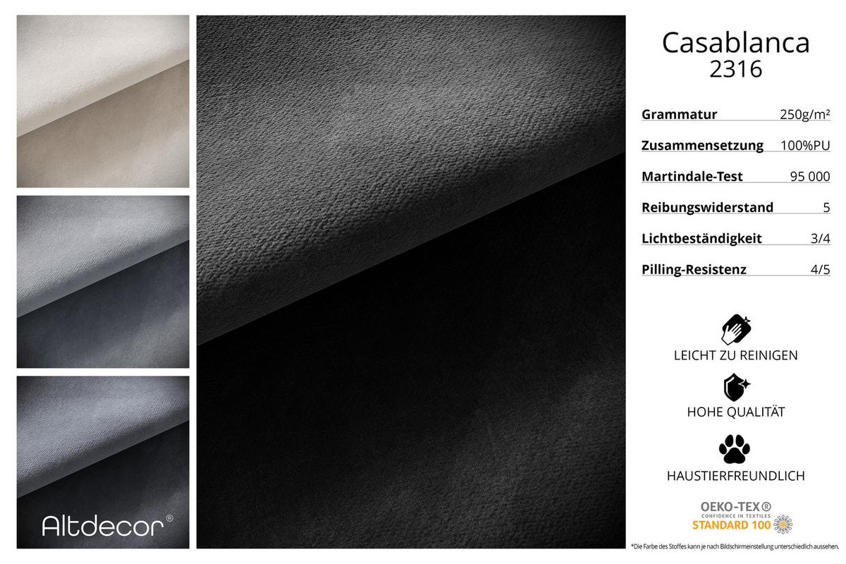 BOXBETT mit Matratze H4 und Lattenrost - SERENE - 140x200 - H4 - Schwarz - Anthrazit, Holzwerkstoff (140/200cm) - ALTDECOR
