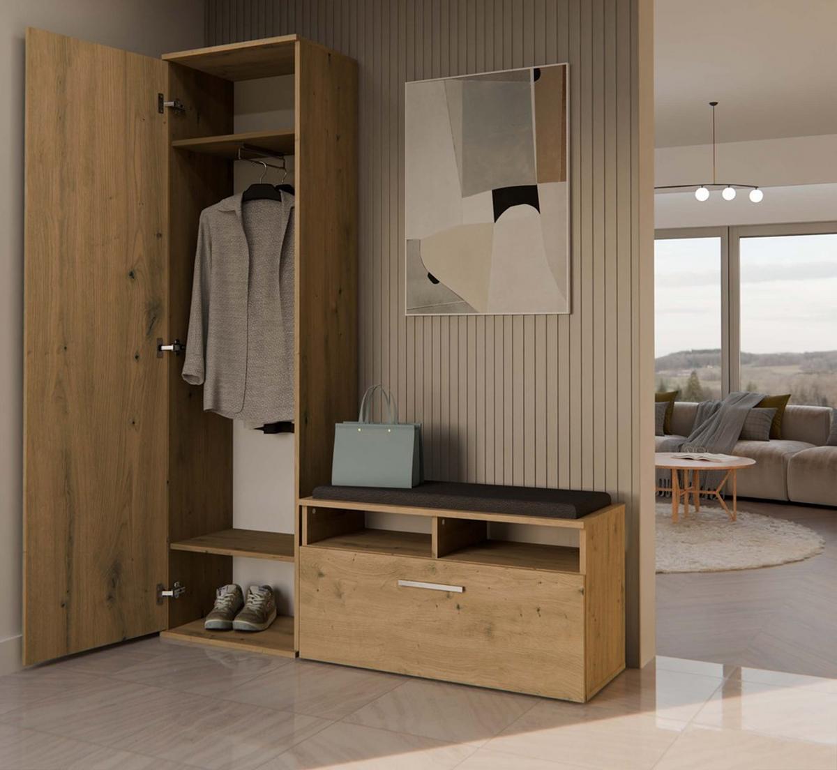 GARDEROBENSCHRANK Artisan 50/180/35 - Eiche Artisan, Holzwerkstoff (50/180/35cm) - RAUMHIRSCH FURNITURE