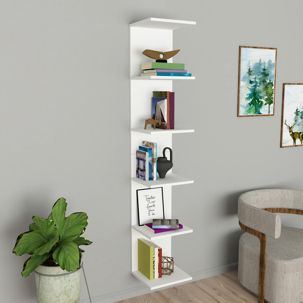 WANDREGAL Surahammar - Weiß, Holzwerkstoff (34.5/180/31.5cm) - [en.casa]