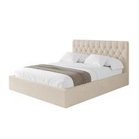 POLSTERBETT mit Bettkasten und Lattenrost, Boxbett ohne Matratze - RENO 180x200 Beige - Creme, Holzwerkstoff/Textil (180/200cm) - ALTDECOR