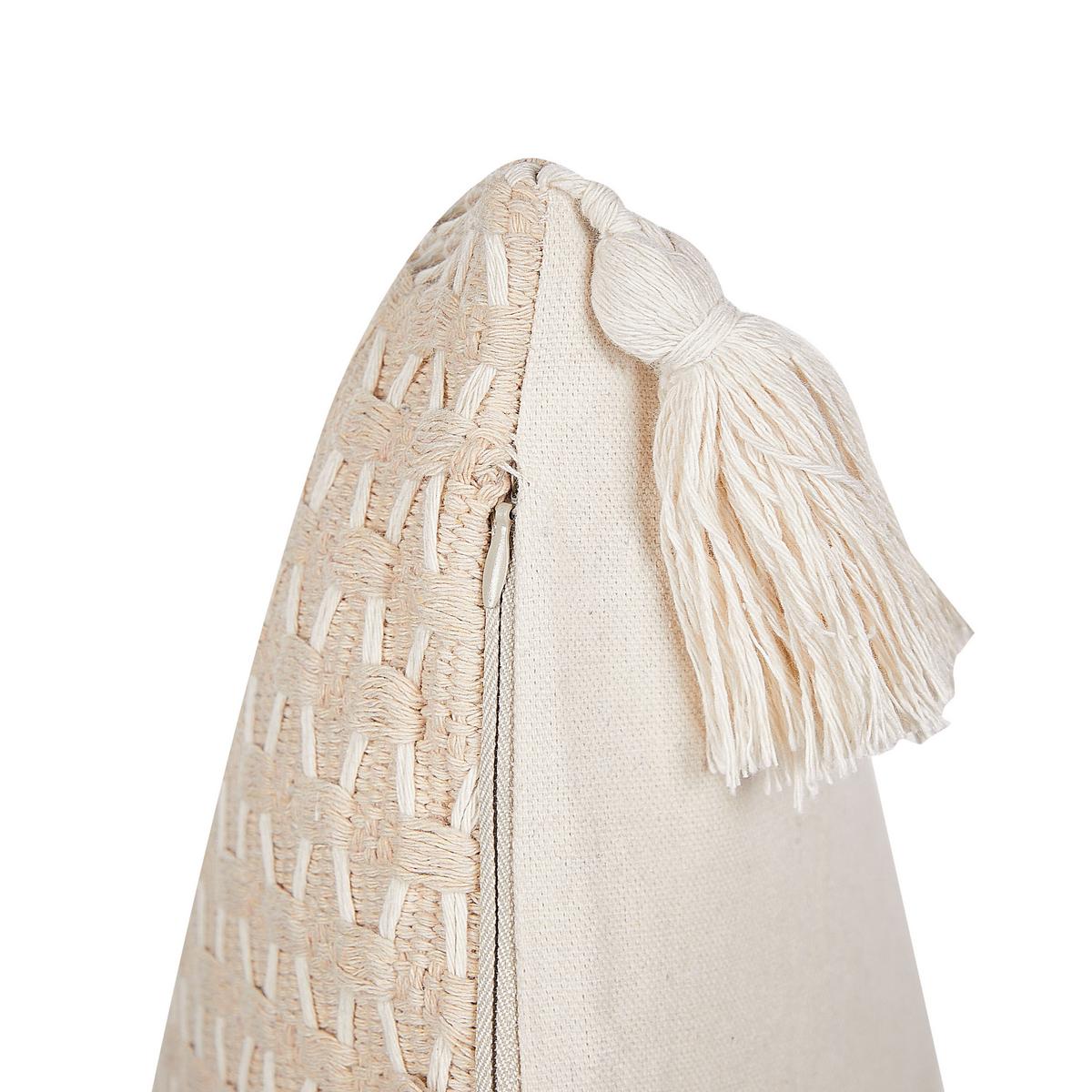 DEKOKISSEN 2er-Set Hellbeige 42/42 cm Hakone - Beige, Textil (42/42cm) - Beliani