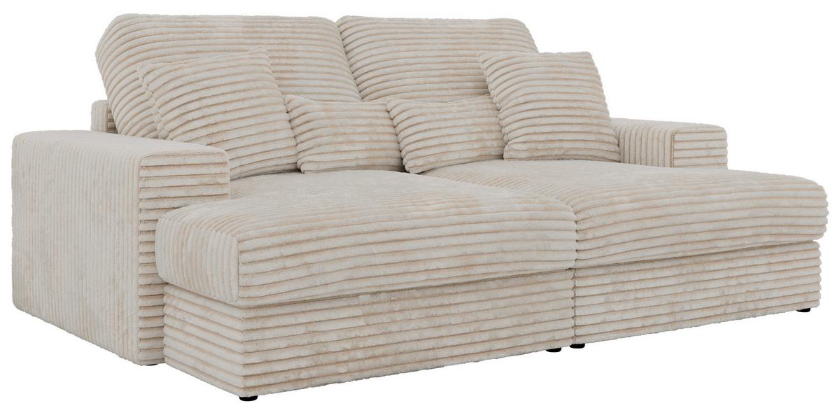 4-SITZER SOFA ANERA - Beige Cord - Beige/Creme, Kunststoff/Textil (248/107/163cm) - MKS