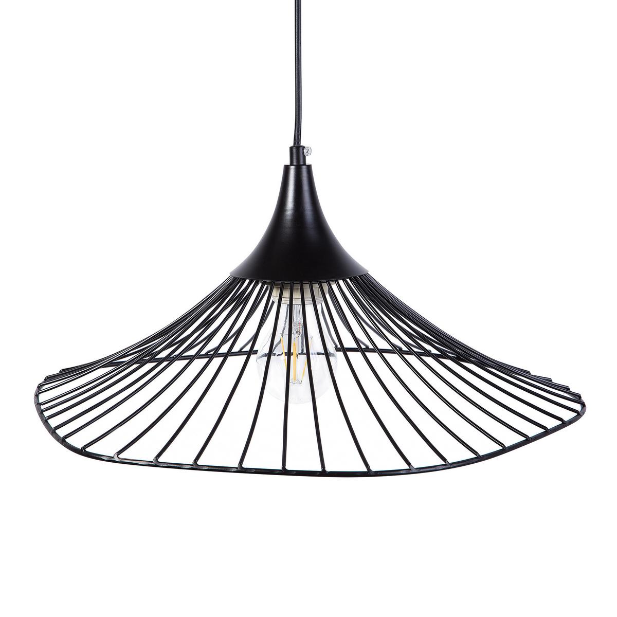 HÄNGELEUCHTE Giona 40/40/128 cm - Schwarz, Metall (40/40/128cm) - Beliani