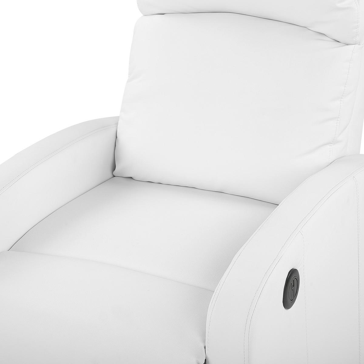 SESSEL Kunstleder Weiß Virrat - Weiß, Textil/Metall (65/102/91cm) - Beliani