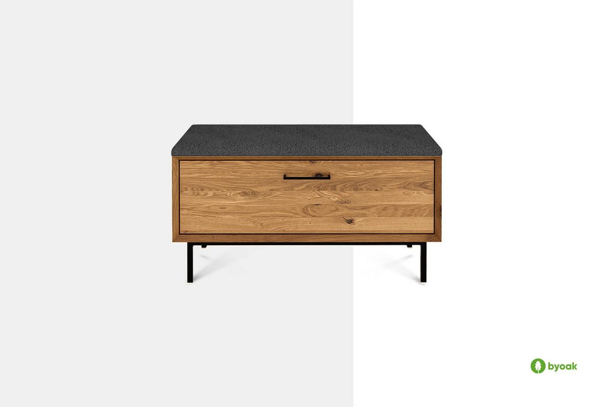 HALLENBANK LEON Kernbuche - Kernbuche, Holz (97/52/36cm) - byoak