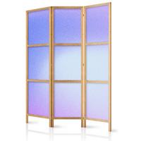 PARAVENT Japanischer 3-tlg 135x172 cm Ombre Design - Lila, Holz/Textil (135/172/3cm) - Muralo