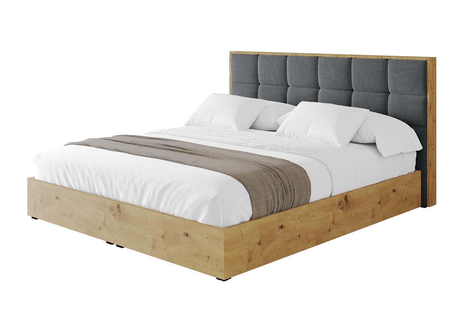 POLSTERBETT mit Bettkasten und Lattenrost, Boxbett ohne Matratze - ENZO2 180x200 Dunkelgrau - Anthrazit, Holzwerkstoff/Textil (180/200cm) - ALTDECOR