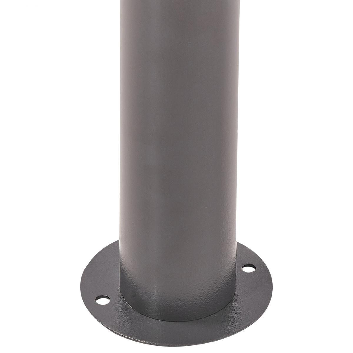 PERGOLA Stahl grau 300/300 cm Aventine - Schwarz/Grau, Kunststoff (300/260/300cm) - Beliani