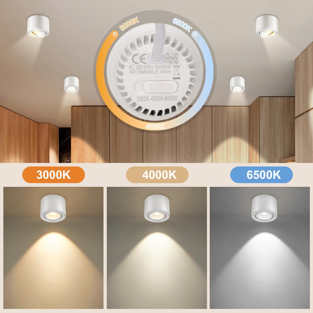 LED DECKENLEUCHTE Slenly 8.2/8.2/5.7 cm - Weiß, Metall (8.2/8.2/5.7cm) - ZMH