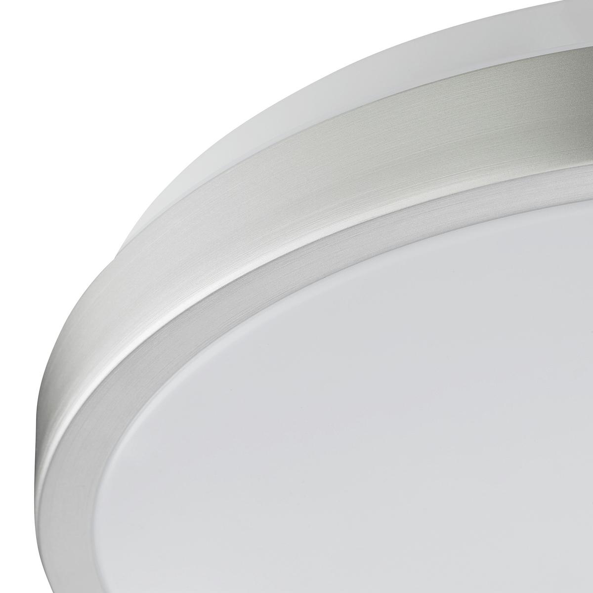 LED DECKENLEUCHTE Livas Nickel/Aluminium/Weiß 33/33/7 cm - Multicolor, Metall (33/33/7cm) - Brilliant