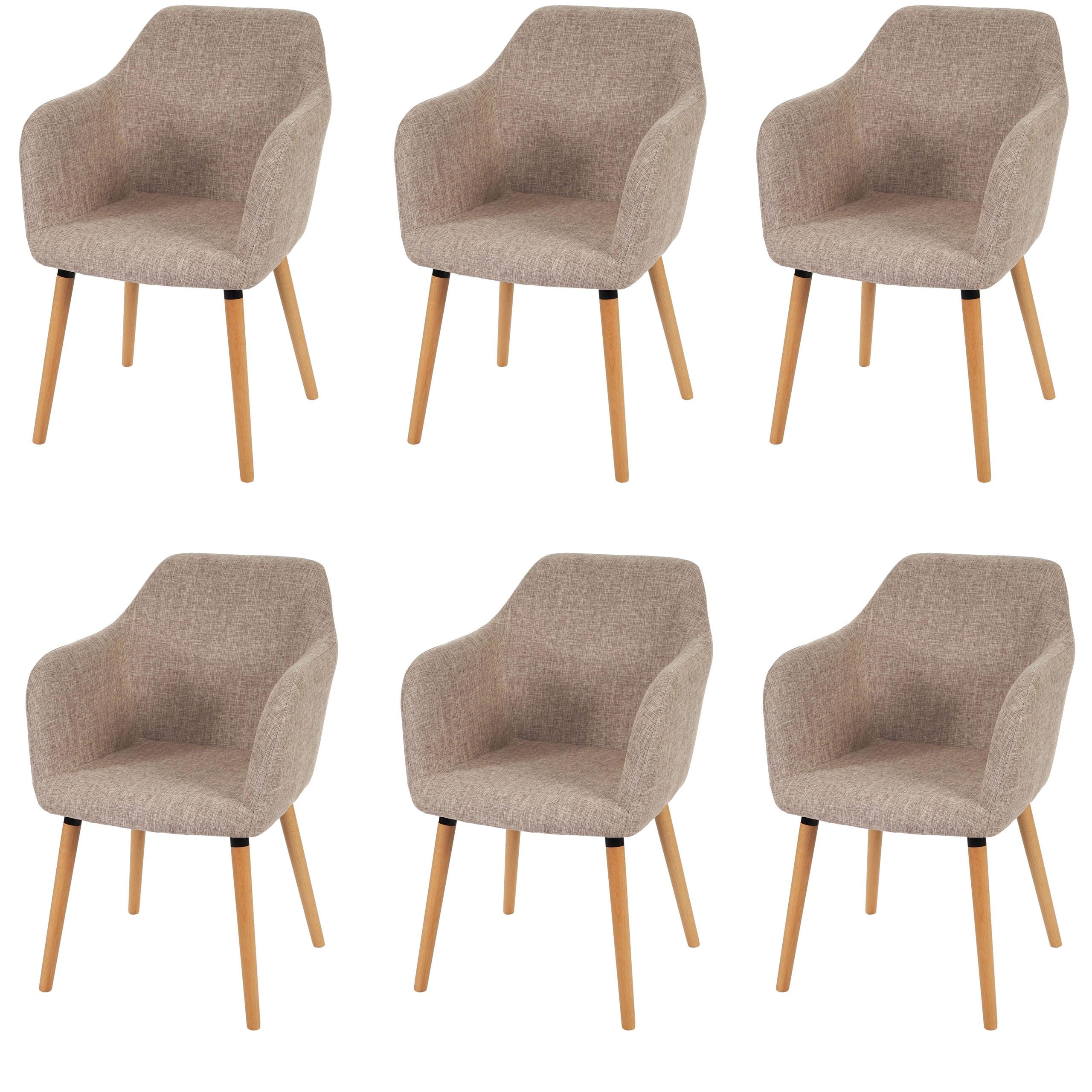 ESSZIMMERSTUHL Beige, Grau 6er-Set - Beige/Creme, Textil (58/88/64cm) - MCW