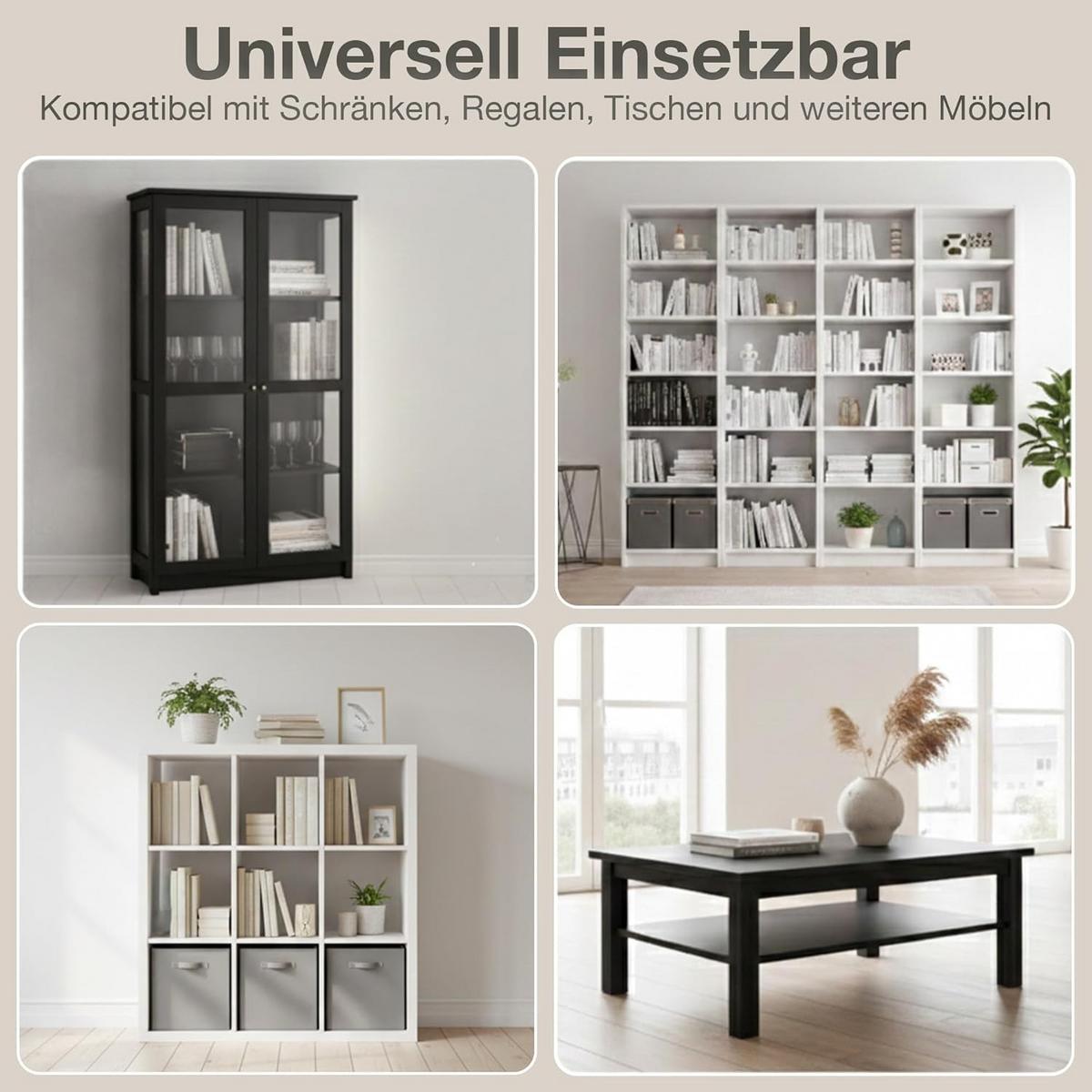 MÖBELGLEITER 40/20 mm 12 Stück inkl 25mm & 30mm Schrauben - Schwarz, Kunststoff (4/4cm) - K-Möbel