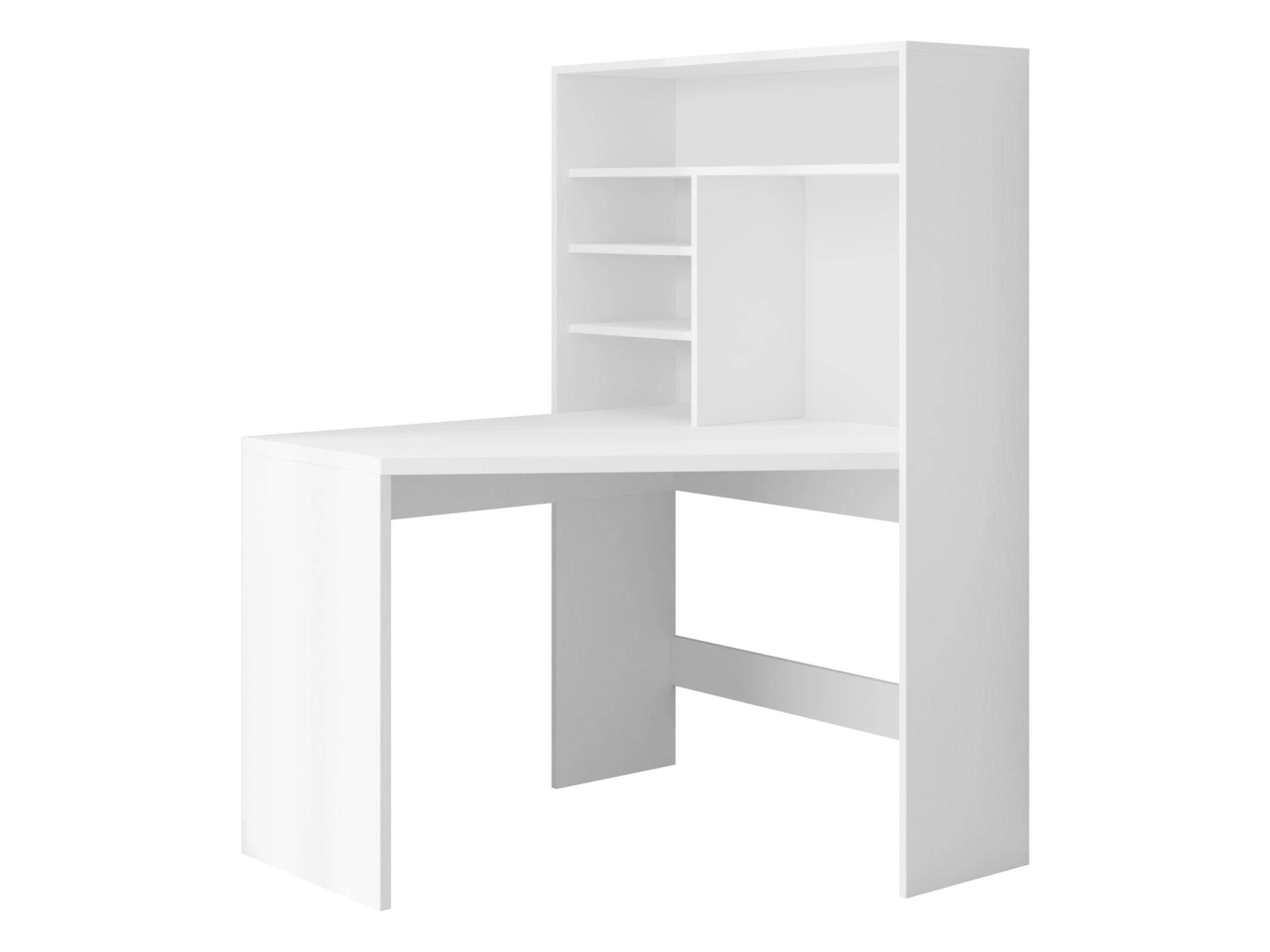 ECKSCHREIBTISCH MIT REGAL Zayden - Weiß, Holzwerkstoff (101/96/141cm) - MIRJAN24
